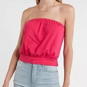 Express Women's Banded Bottom Bubble Tube Top